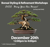 Bonsai Styling & Refinement Workshop - Sat., December 20th